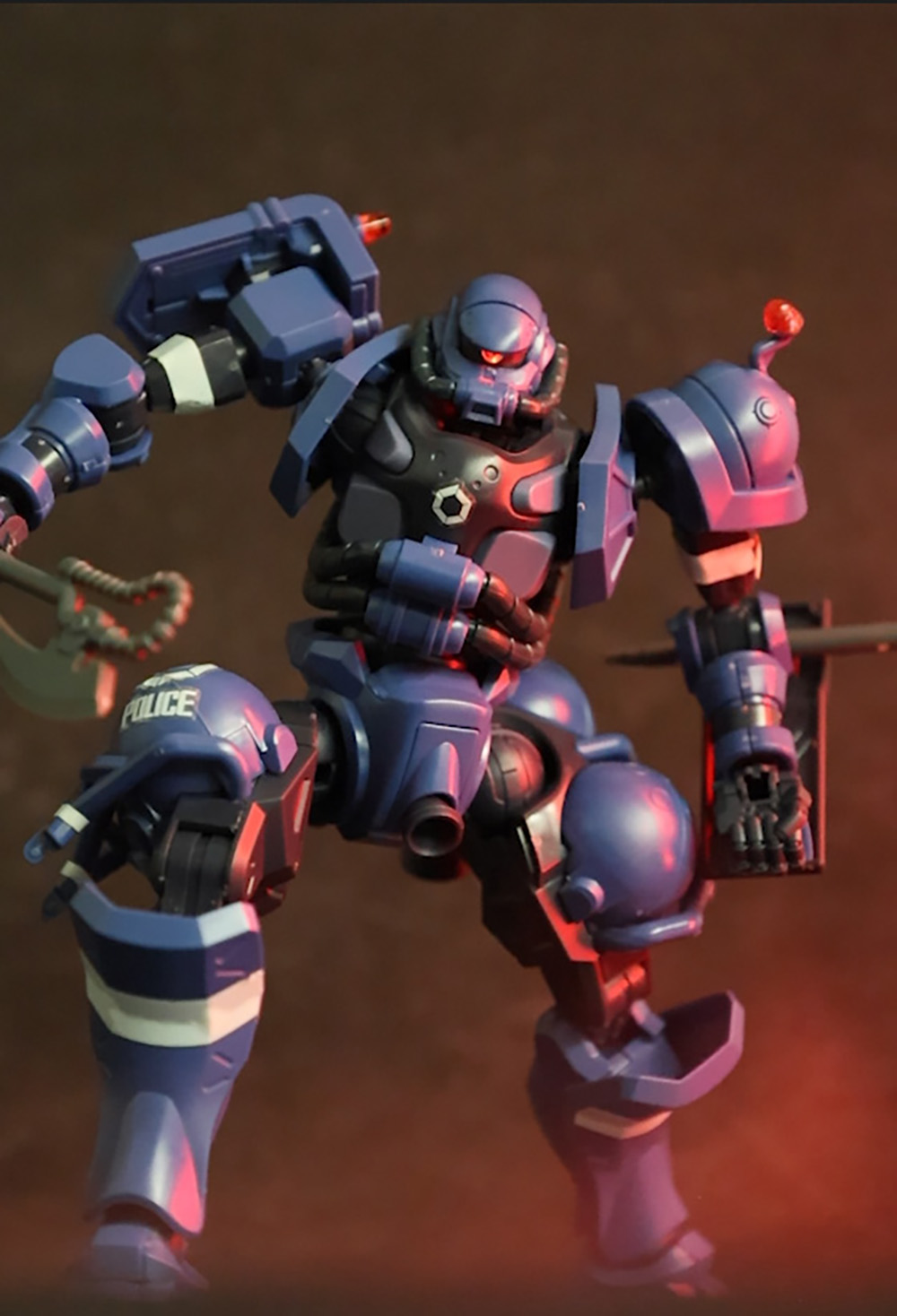 赤色チューブライトで撮影