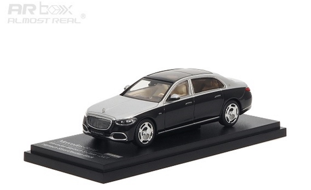 620120001 ALMOST REAL 1/64 Mercedes-Maybach S-Class - 2021 - Hightech Silver/Obsidian Black