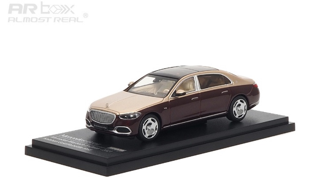 620122001 ALMOST REAL 1/64 Mercedes-Maybach S-Class - 2021 - Kalahari Gold/Rubellite Red