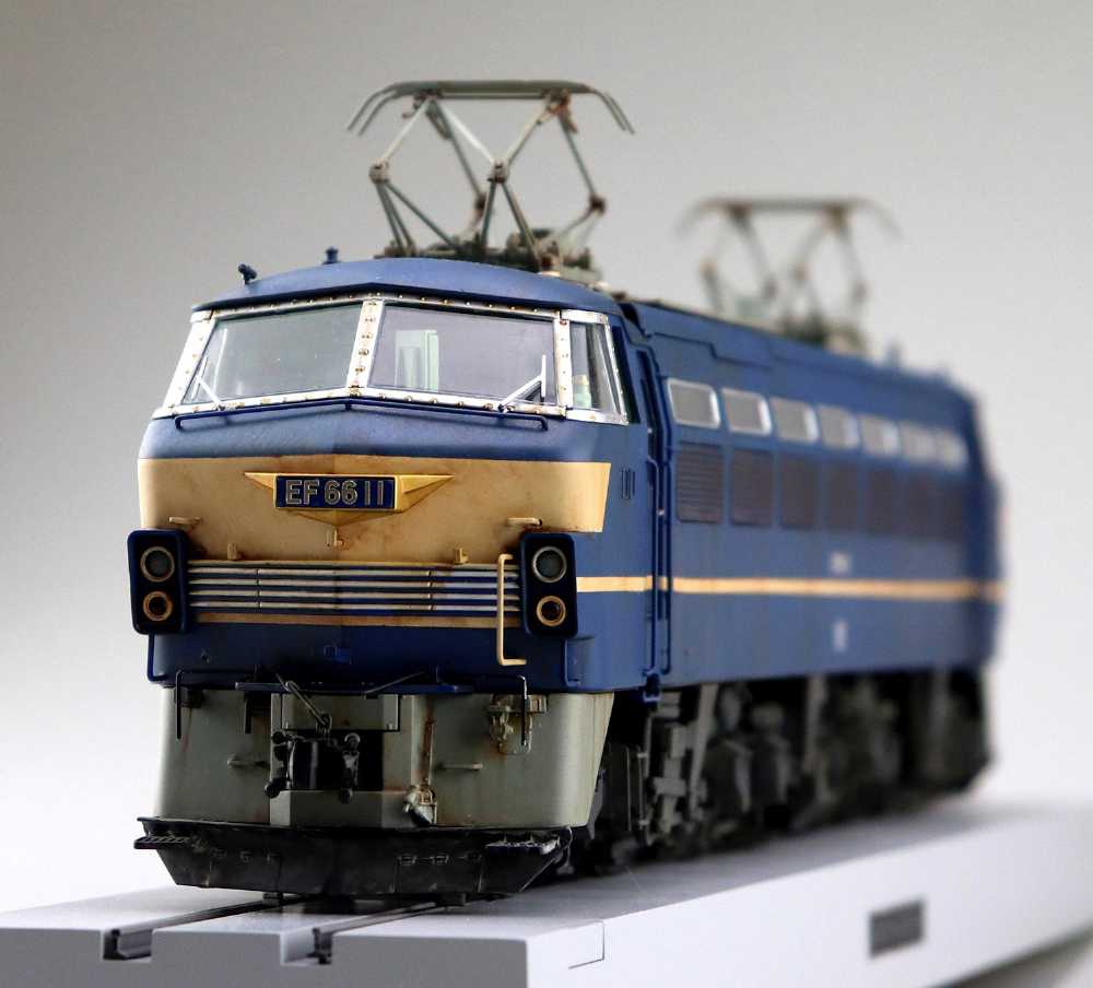 青島文化教材社 45 トレインミュージアムOJシリーズ No.5 電気機関車 EF66 前期型 プラモデル - 1