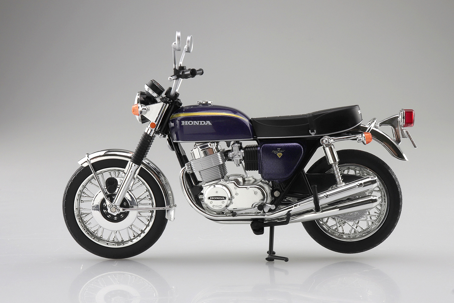 青島文化教材社 プラモデル CB750 FOUR K2 シルバー パープル - 模型