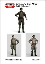 1/72 WW.Ⅱ イギリス戦車兵・ 北アフリカ戦線セット 2 (3体入)