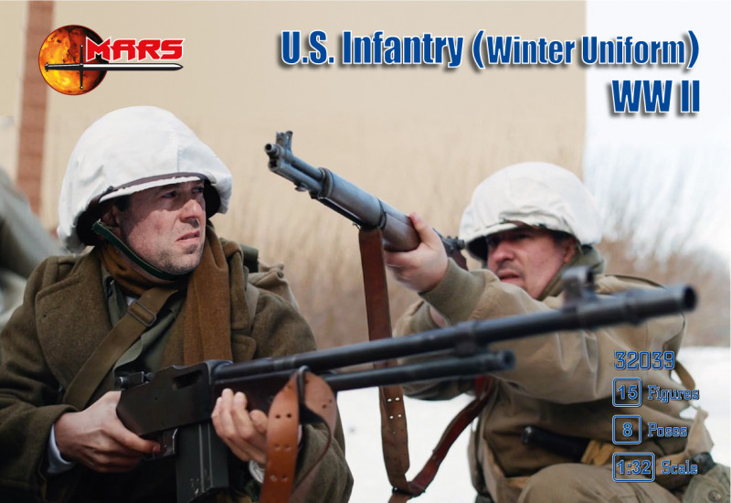 アメリカ歩兵部隊・冬季装備WW2・8ポーズ15体