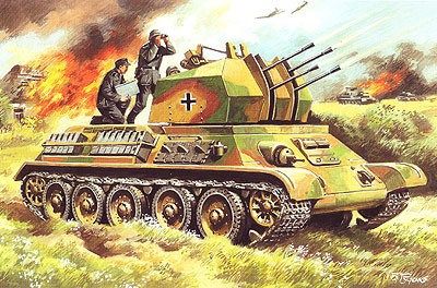 独・T-34/Flak38四連装対空戦車(第654重駆逐大隊)