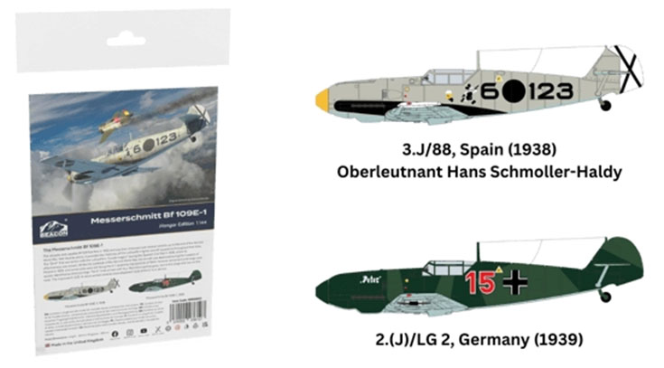 1/144 メッサーシュミット Bf109E-1 ハンガーエディション