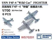 1/700 米海軍 F4F-4 ワイルドキャット(6機セット)