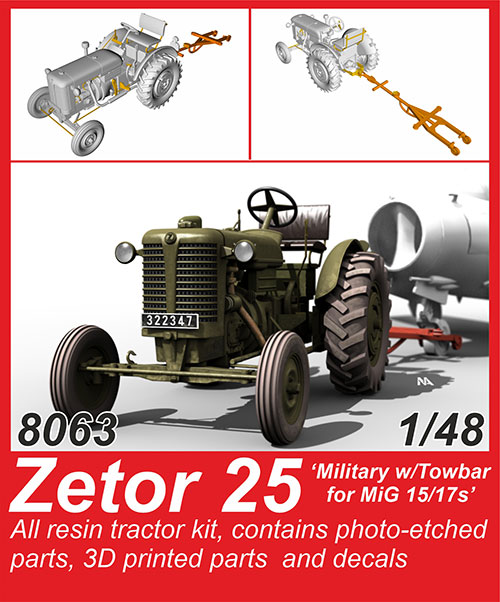 チェコ・ゼトル（Zetor）25型トラクター軍用型&航空機牽引バー