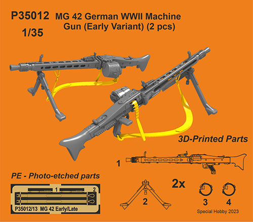 独・MG42初期型機関銃・2丁