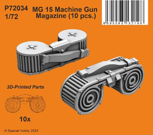 1/72 WW.Ⅱ ドイツ MG15機関銃 マガジン(10個入)