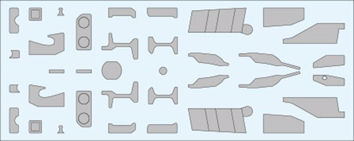 1/48 F-16 補強プレート(2機分入、厚0.125mm)