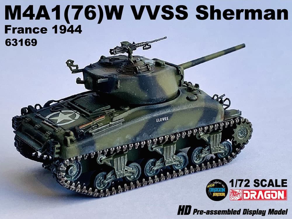 1/72 WW.II アメリカM4A1（76）W VVSSシャーマン フランス 1944 完成品