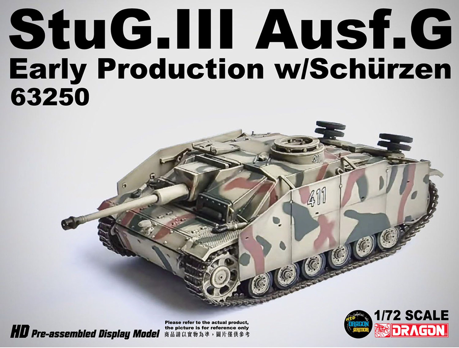 ドラゴン 1/72 WW.II ドイツ軍 III号突撃砲 G型 初期生産型 シュルツェン装備 第115装甲大隊 1943年 イタリア 完成品 ディスプレイ専用塗装済完成品 DRR63250