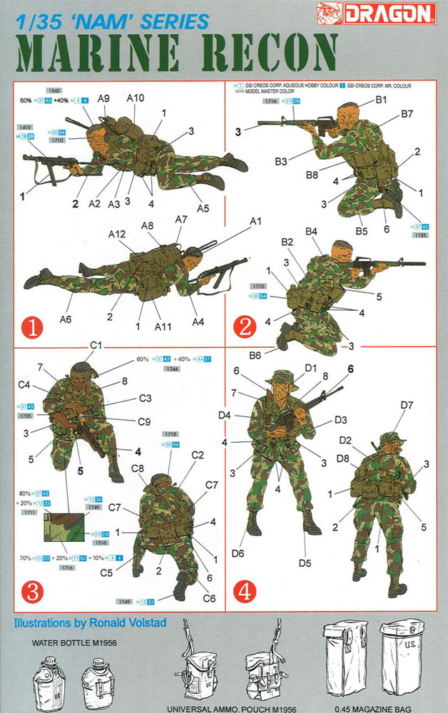 1/35 アメリカ海兵隊 偵察部隊 ベトナム戦争【DR3313:4545782033601】