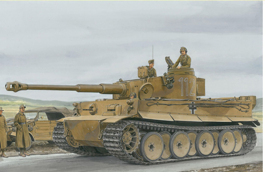 1/35 WW.II ドイツ軍 ティーガーI 極初期生産型 チュニジア戦線 1942  マジックトラック/アルミ砲身付属 豪華セット