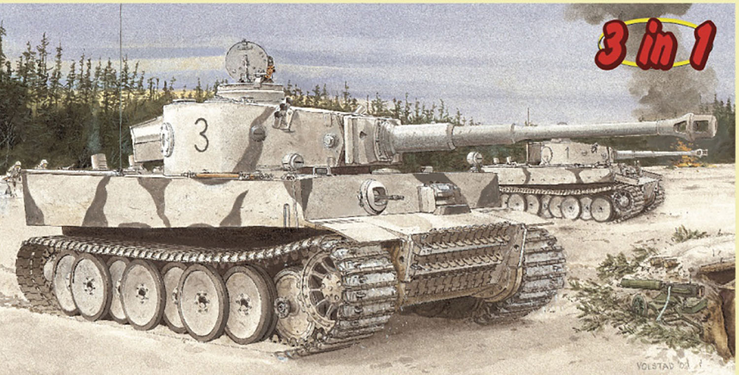 1/35 WW.II ドイツ軍 ティーガーI極初期生産型 第502重戦車大隊 レニングラード 1942/43 3in1 マジックトラック/アルミ砲身/3Dプリントパーツ/金属パーツ付属 豪華仕様