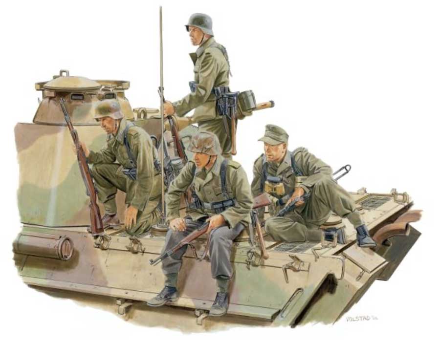 1/35 WW.II ドイツ軍 戦車跨乗兵セット ロレーヌ 1944