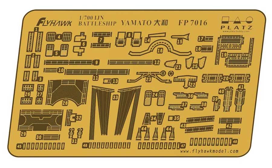 1/700 WW.II 日本海軍戦艦大和用 艦橋 ディテールアップパーツ