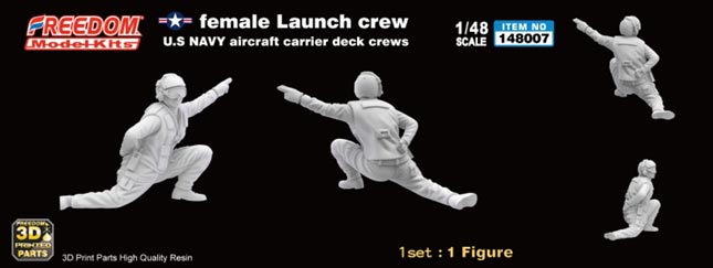 1/48 米海軍 空母甲板クルー Vol.2女性カタパルトオフィサー