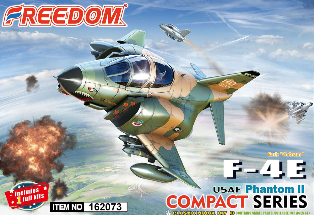 FRE162073 フリーダムモデルキット  コンパクトシリーズ：F-4E ファントムII 米空軍 ベトナム戦争初期