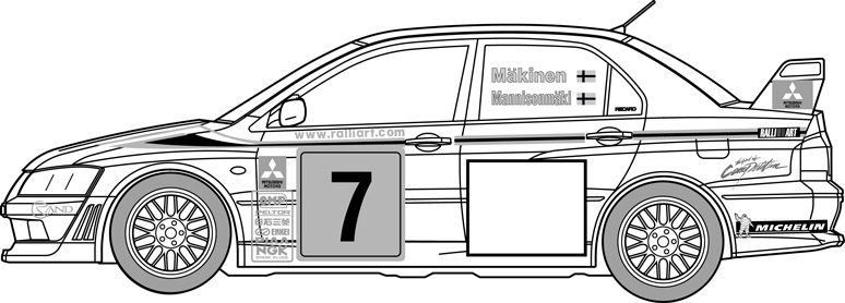 1/24 インチアップシリーズ No.311 ランサーエボリューションVII WRCラリーモデル
