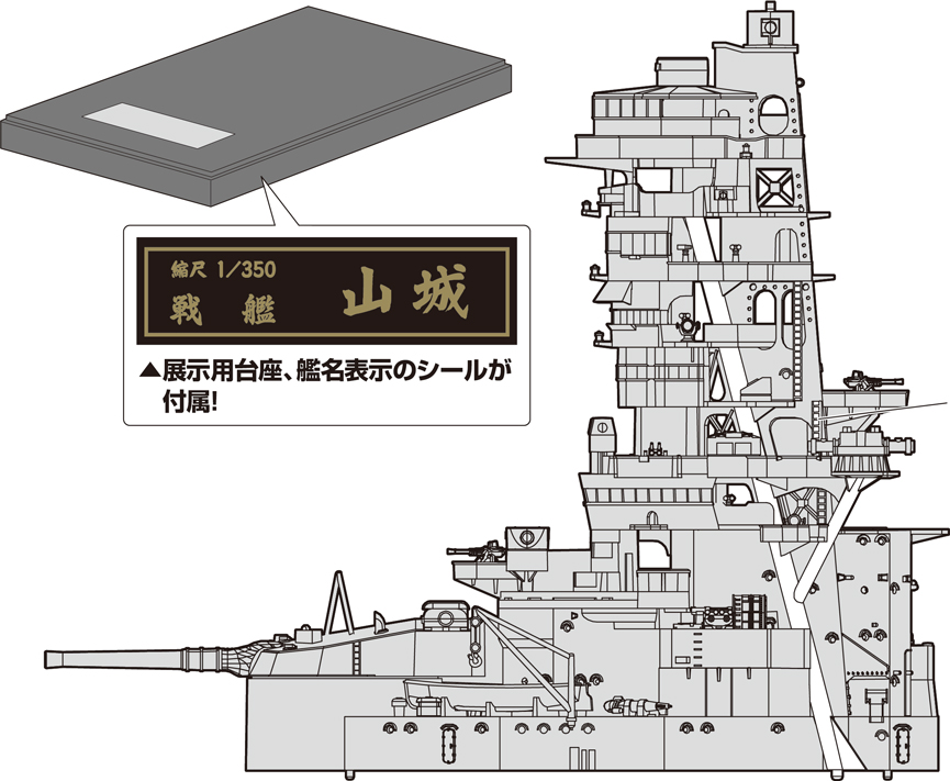 1/350 艦船モデルシリーズ No.7 EX-1 旧日本海軍戦艦 山城 特別仕様(艦橋)【艦船-7 EX-1:4968728600765】