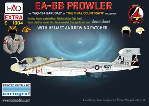 EA-6B プラウラーVAQ-134 ガルーダスデカールw/ヘルメット & ワッペンデカール