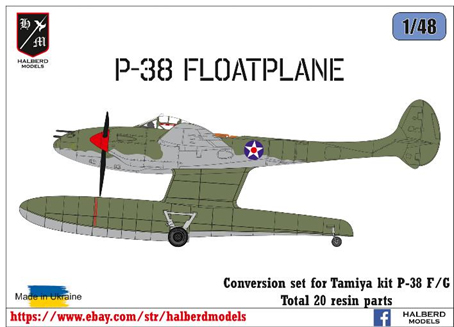1/48 P-38 水上機型改造セット(タミヤP-38F/G用)