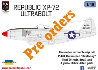 1/48 リパブリック XP-72 ウルトラボルト改造セット (タミヤ用)