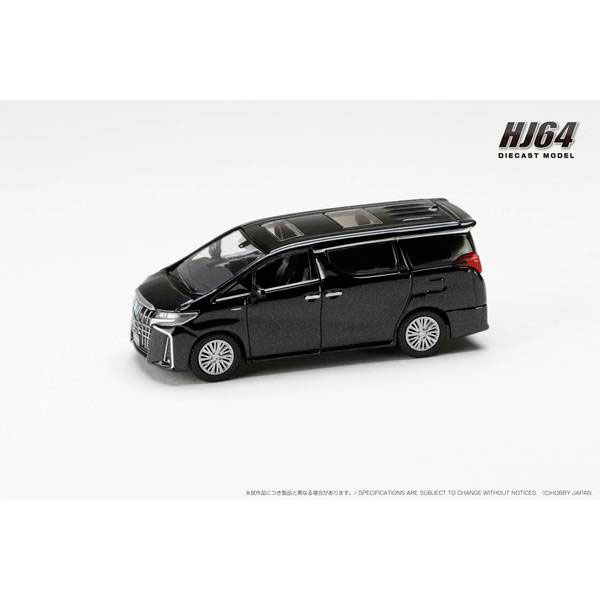 HJ645012BMBK HJ64 1/64 Toyota アルファード ハイブリッド （H30W） / サンルーフ付き スパークリングブラックパールクリスタルシャイン