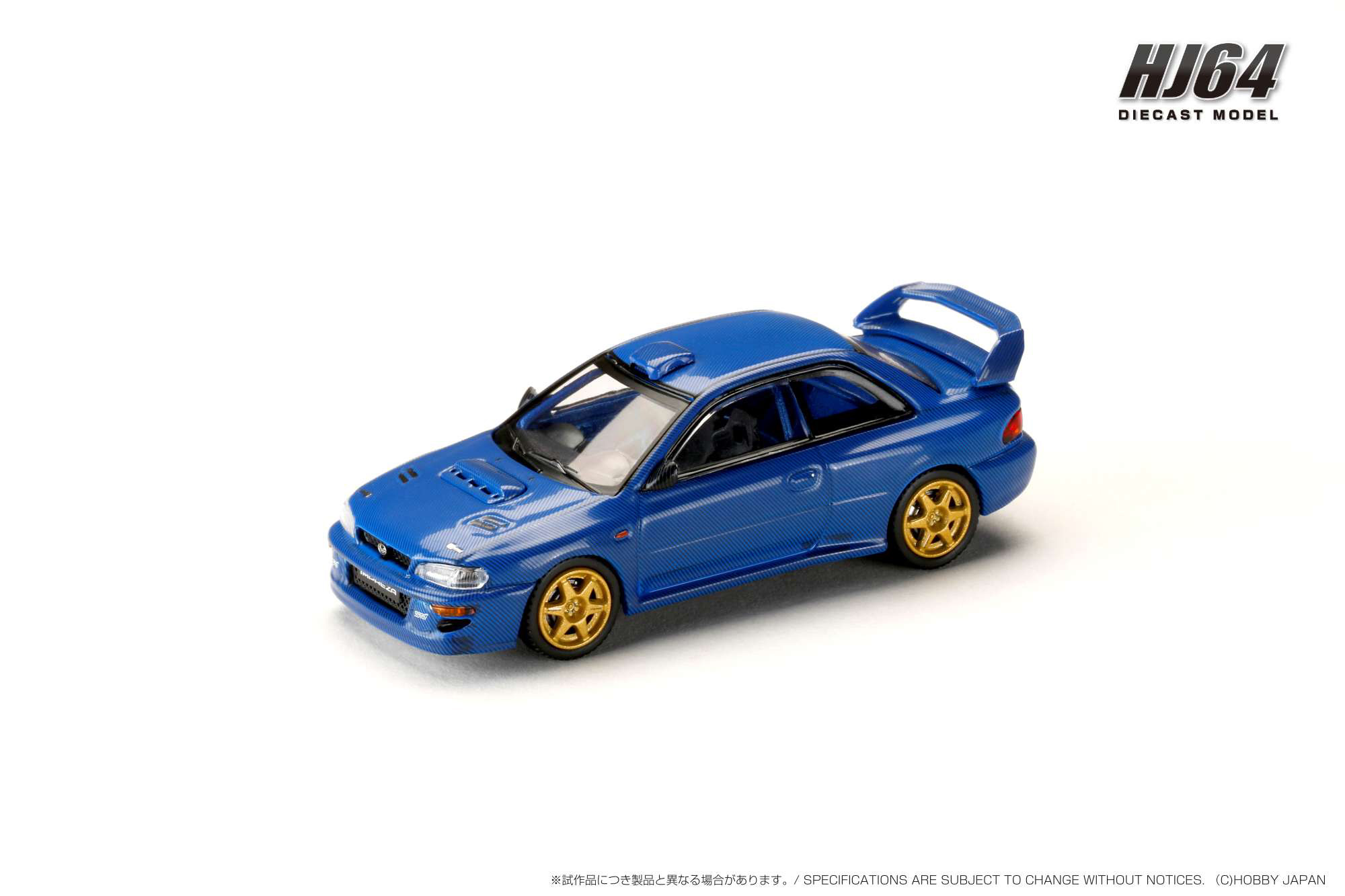 1/64 スバル インプレッサ 22B STi Version (GC8) Rally Base Car CARBON BLUE