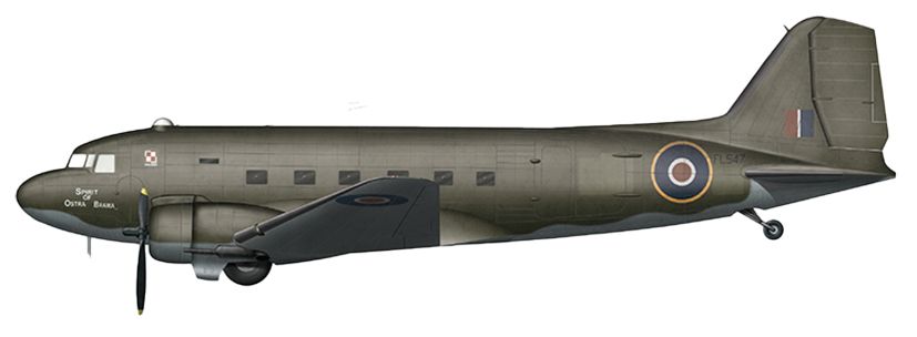 C47スカイトレン・ポーランドダコタ双発輸送機・デカール9マーキング