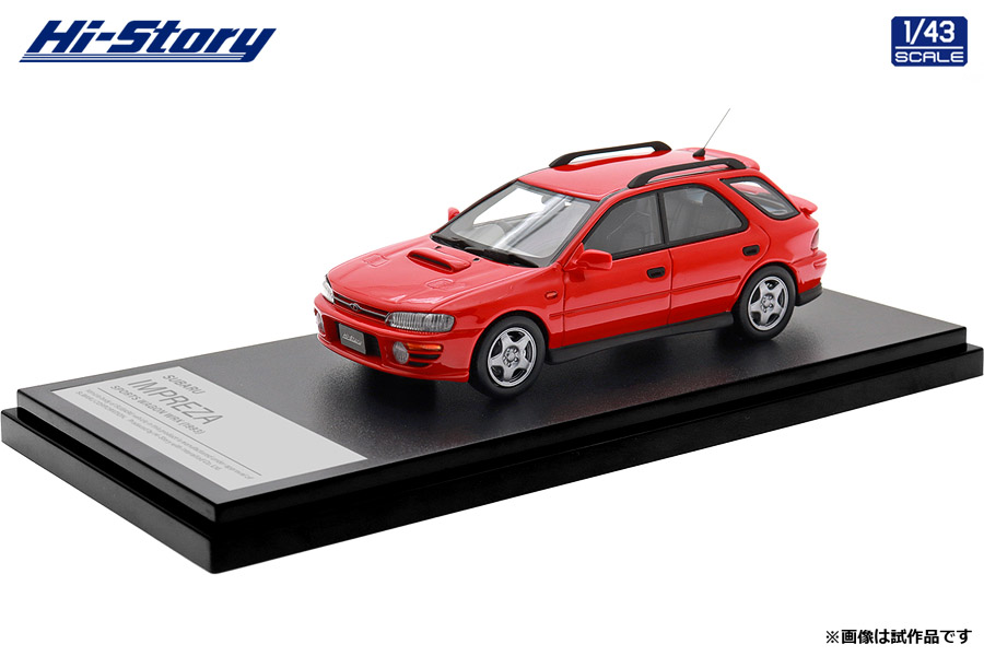 1/43 SUBARU IMPREZA SPORTS WAGON WRX (1993) レッド【HS526RE