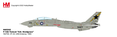 ホビーマスターダイキャストモデル 1/72 F-14A トムキャット VF-33飛行隊長 デール・スノッドグラス機
