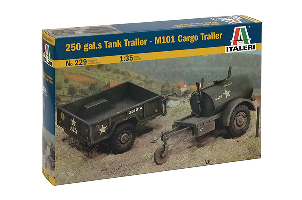 1/35 WW.II アメリカ軍 250ガロン タンクトレーラー ＆ M101 カーゴトレーラー