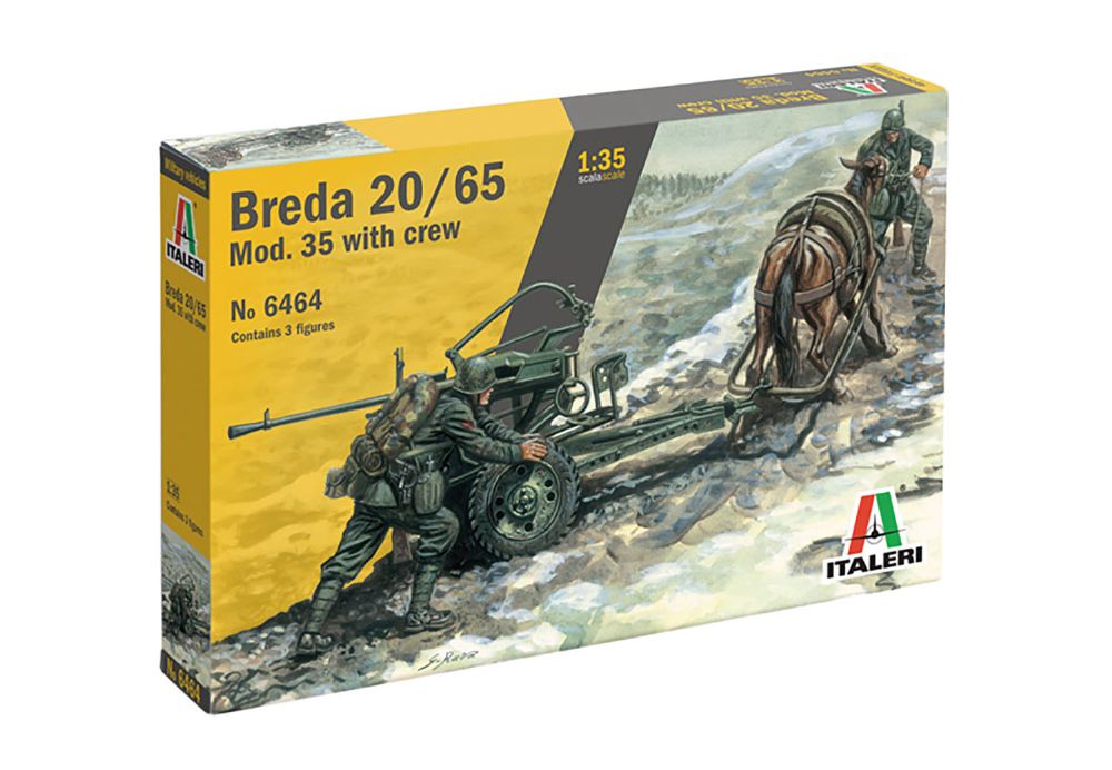 1/35 WW.II イタリア軍 ブレダ20/65 Mod.35 イタリア軍兵士2体 ラバ1頭付属