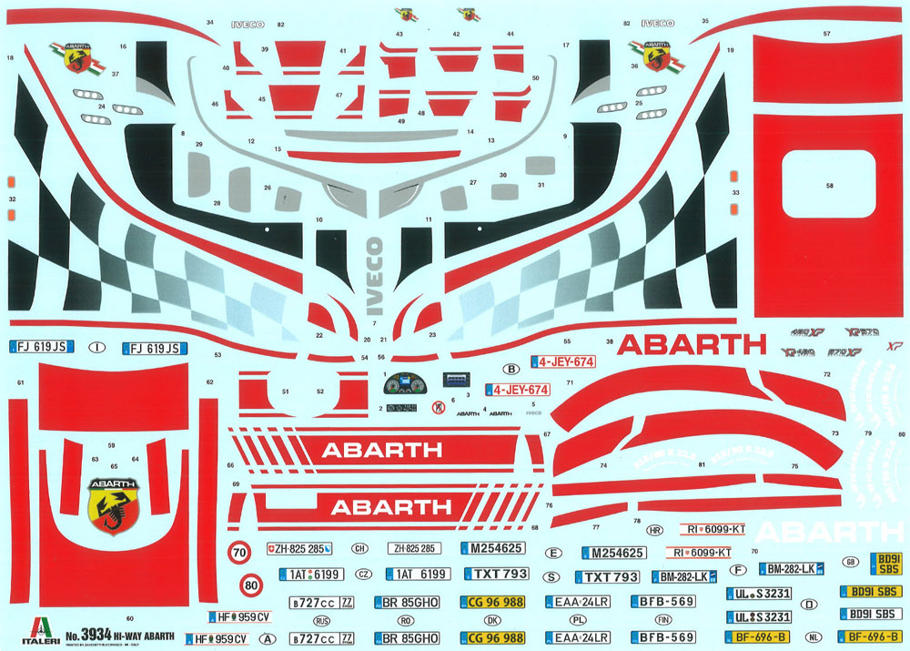 1/24 イヴェコ HI-WY Abarth トラクターヘッド【IT3934:8001283039345】