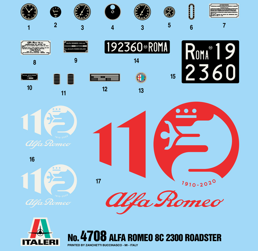 1/12 アルファロメオ 8C 2300 ロードスター アルファロメオ110周年記念