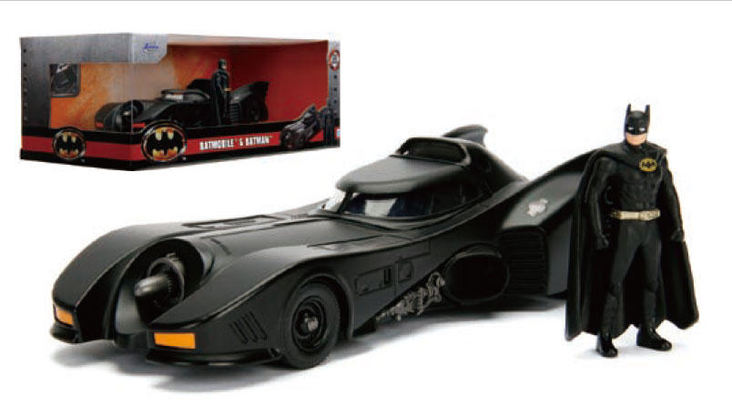 バットモービル 1/24 スケール ダイキャストミニカー バットマンフィギュア付き ティム・バートン 「バットマン」版