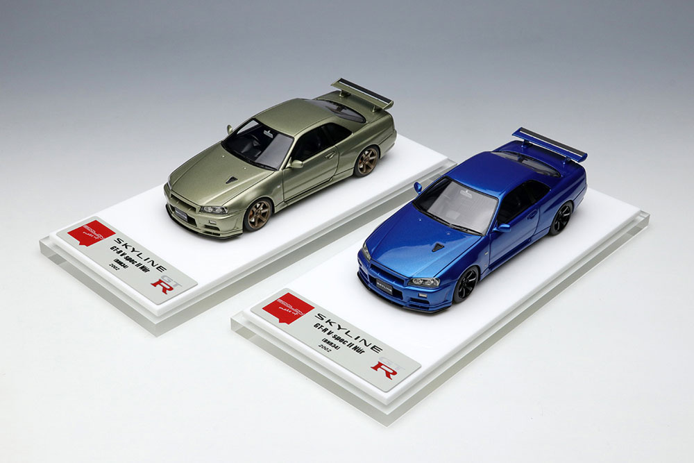 EM510A EIDOLON 1/43 Nissan Skyline GT-R (BNR34) V-spec II Nur 2002 (TE37  Wheel) ミレニアムジェイド