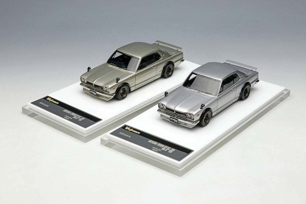 VM273A VISION 1/43 Nissan Skyline 2000 GT-R （KPGC10） 1971 with Chin  spoiler（RS watanabe 8spork）シャンパンシルバー