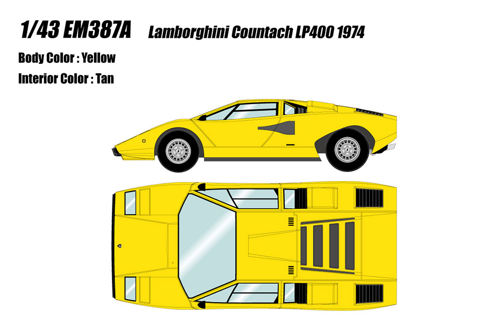 EM387A EIDOLON ランボルギーニ カウンタック LP400 1974 イエロー