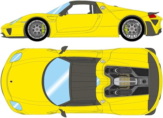 EML089C EIDOLON 1/18 Porsche 918 Spyder Weissach package 2011 Martini stripe シグナルイエロー