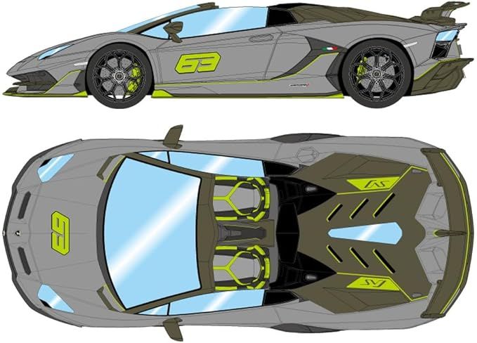 EML030G EIDOLON 1/18 Lamborghini Aventador SVJ 63 Roadster 2019 グリジオアケーソ