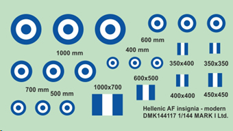 1/144 ギリシア空軍国籍マークデカール
