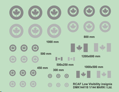 1/144 カナダ空軍ロービジ国籍マークデカール