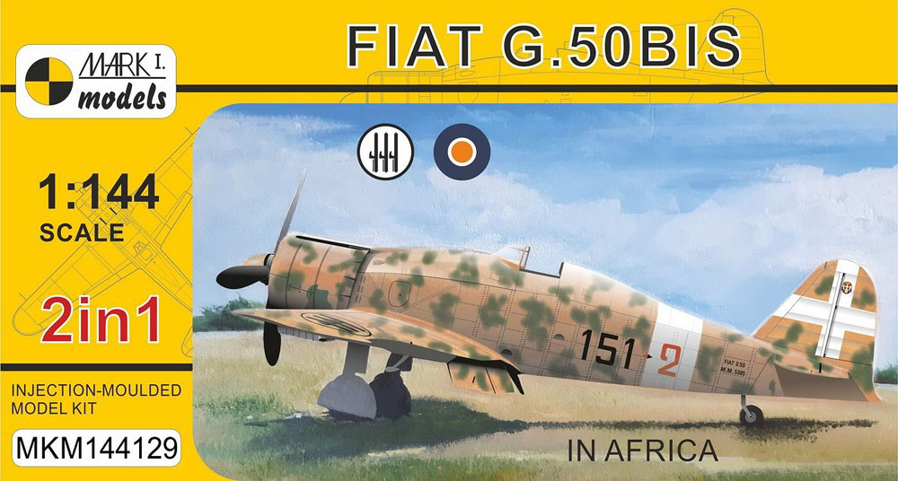 MKM144129 マークワンモデル 1/144 フィアット G.50bis 「アフリカ上空」 2イン1