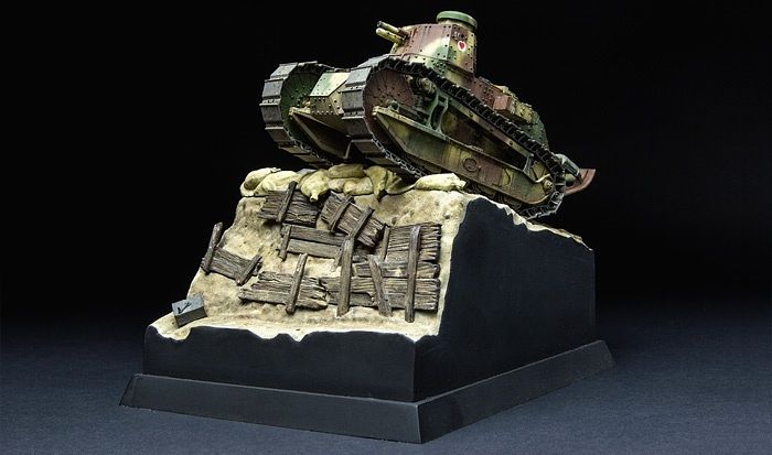 MENTS-011 モンモデル 1/35 フランス軽戦車 FT-17 （リベット砲塔 ...