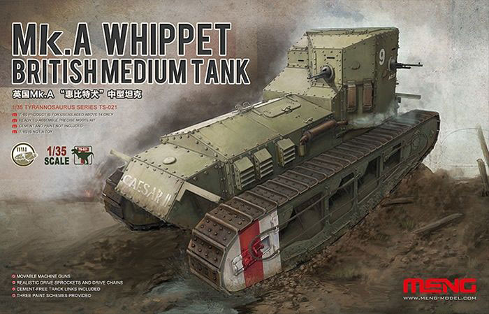 MENTS-021 モンモデル 1/35 WW1 イギリス中戦車 マークAホイペット