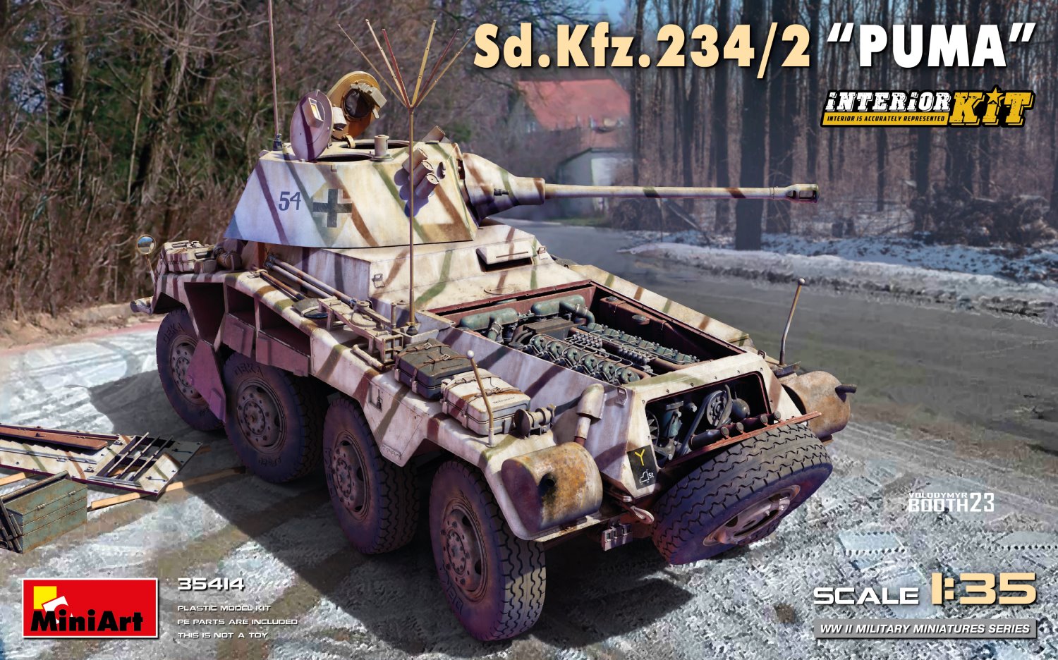 WW.II ドイツ軍 8輪重装甲車 Sd.Kfz.234/2 プーマ インテリアキット