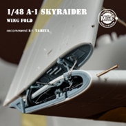 1/48 A-1 スカイレイダー用主翼折畳み基部 & 金属砲身 (タミヤ用)